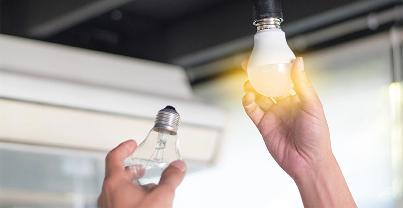 Replacing a light bulb with an LED