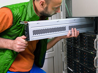 Man replacing a USB Replacement battery cartridge