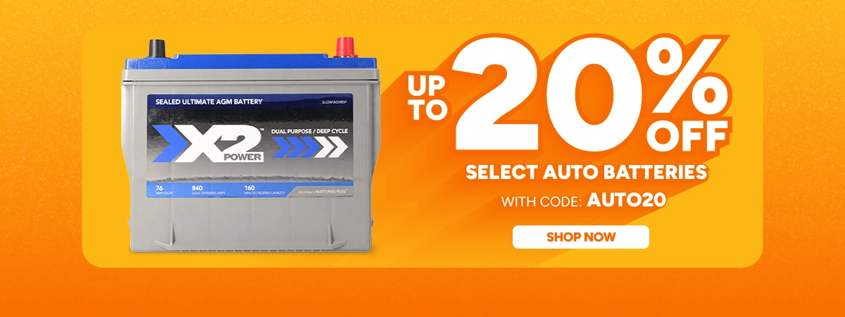 Up to 20% off Select Auto Batteries with code AUTO20. Shop now