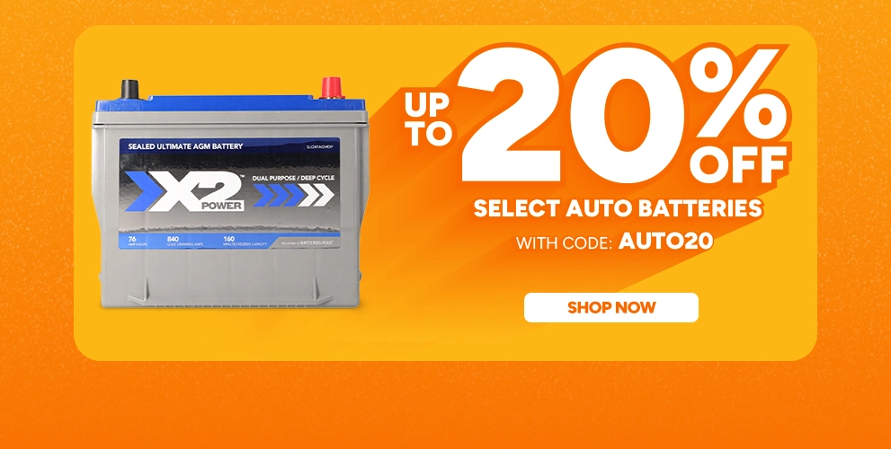Up to 20% off Select Auto Batteries with code AUTO20. Shop now