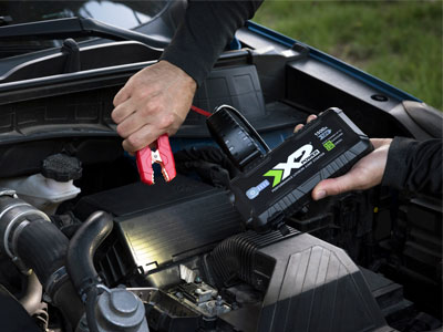 Using an X2Power jump pack on a vehicle